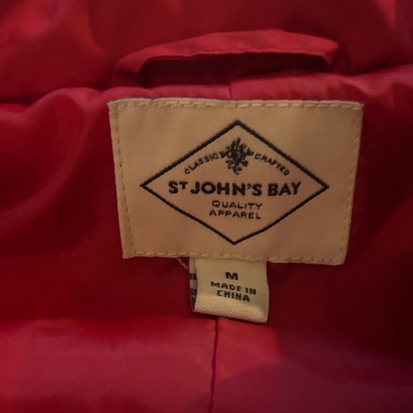 St. John's Bay Vibrant Red Quilted Vest - Picture 2 of 5